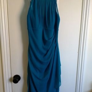 David's Bridal SLEEVELESS SHORT MESH DRESS Oasis